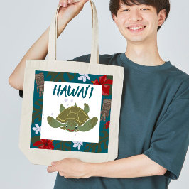 Cute Cartoon Hawaii Sea Turtle Tropical Tote Bag Tragetasche