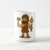 Cute Cartoon Hermes Greek Mythology Kaffeetasse (Mittel)