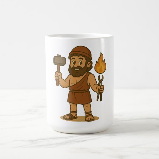 Cute Cartoon Hermes Greek Mythology Kaffeetasse (Mittel)