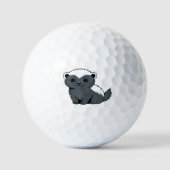 Cute Cartoon Honey Badger Golfball (Vorderseite)