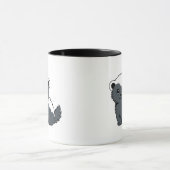 Cute Cartoon Honey Badger Tasse (Zentrum)