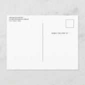 Cute Cartoon Kitten in a Box with Hearts Ankündigungspostkarte (Rückseite)