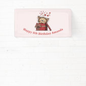 Cute Cartoon Kitten in a Box with Hearts Birthday Banner (InSitu)