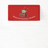 Cute Cartoon Kitten in a Box with Hearts Birthday Banner (InSitu)