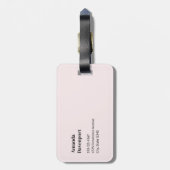 Cute Cartoon Kitten with Hearts Gepäckanhänger (Rückseite vertikal)