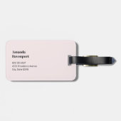 Cute Cartoon Kitten with Hearts Gepäckanhänger (Rückseite horizontal)