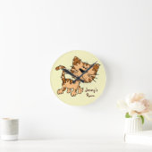 Cute Cartoon Kitty Runde Wanduhr (Zuhause)