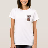 Cute Cartoon Koala with Steaming Thermos on Tree T-Shirt (Vorderseite)
