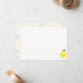 Cute Cartoon Lemon Blank Mitteilungskarte (Vorderseite/Rückseite Beispiel)