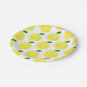 Cute Cartoon Lemon Pattern Pappteller (Schrägansicht)