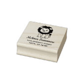 Cute Cartoon Lion Address Gummistempel (Stempel)