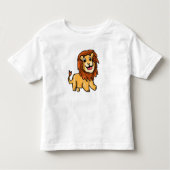 Cute Cartoon Lion Baby T-Shirt - Adorable Safari A (Vorderseite)