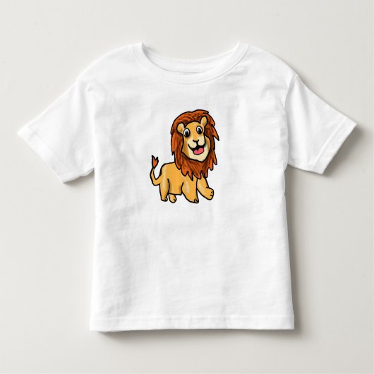 Cute Cartoon Lion Baby T-Shirt - Adorable Safari A (Vorderseite)