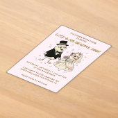 Cute Cartoon Loop Acrylic Wedding Invite Acryleinladungen (Ablage )
