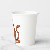 Cute Cartoon Monkey with Banana Funny Animal Pappbecher (Links)