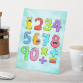 Cute Cartoon Numbers Maths Desk Art for Kids Sockelschild (In SItu)