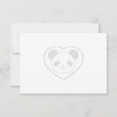 Cute Cartoon Panda Bear Watercolor Custom Monogram Mitteilungskarte (Rückseite)