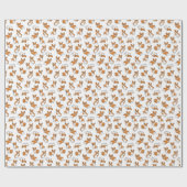 cute cartoon pet dog corgis pattern geschenkpapier (Flach)