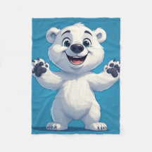 Cute Cartoon Polar Bear Character 