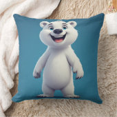 Cute Cartoon Polar Bear Character  Kissen (Decke)