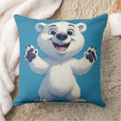 Cute Cartoon Polar Bear Character  Kissen (Decke)