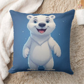 Cute Cartoon Polar Bear Character  Kissen (Decke)