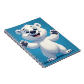 Cute Cartoon Polar Bear Character  Notizblock (Rechte Seite)