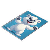 Cute Cartoon Polar Bear Character  Notizblock (Linke Seite)