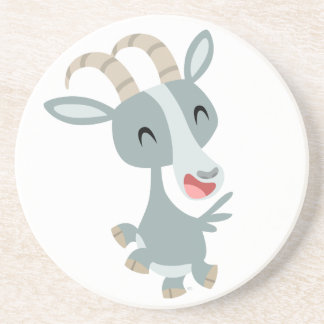 Cute Cartoon Prancing Goat Coaster Untersetzer