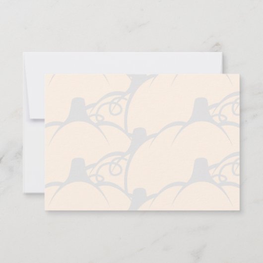 Cute Cartoon Pumpkin Watercolor Personalized Mitteilungskarte (Rückseite)