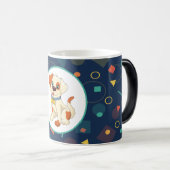 Cute Cartoon Puppy Geometric Verwandlungstasse (VorderseiteRechts)
