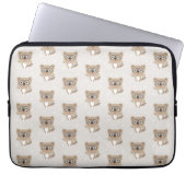 Cute Cartoon Raccoons Winter Pattern Laptopschutzhülle (Vorderseite)