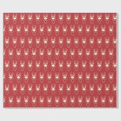 Cute Cartoon Rudolph Red Pattern Geschenkpapier (Flach)