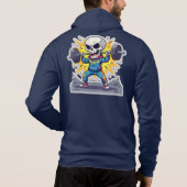 “Cute Cartoon Skeleton Weightlifter • Funny Gym Ba Hoodie (Rückseite)