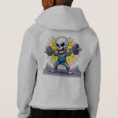 “Cute Cartoon Skeleton Weightlifter • Funny Gym Ba Hoodie (Rückseite)