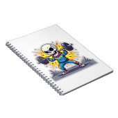 “Cute Cartoon Skeleton Weightlifter • Funny Gym Ba Notizblock (Rechte Seite)