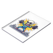 “Cute Cartoon Skeleton Weightlifter • Funny Gym Ba Notizblock (Linke Seite)