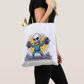 “Cute Cartoon Skeleton Weightlifter • Funny Gym Ba Tasche (Von Nahem)