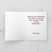 Cute Cartoon Squirrel Get Well Card Karte (Innenseite)