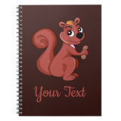 Cute cartoon squirrel with a peanut Photo Notebook Notizblock (Vorderseite)