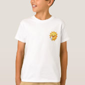 Cute Cartoon Sun Character Wiping Sweat T-Shirt (Vorderseite)