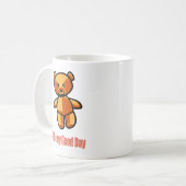 Cute Cartoon Teddy Bear Pun Illustration Kaffeetasse (Vorderseite Links)