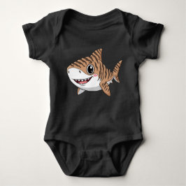 Cute Cartoon Tiger Shark Baby Bodysuit Baby Strampler