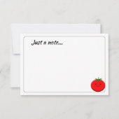 Cute Cartoon Tomato Custom Just a Note Mitteilungskarte (Vorderseite)