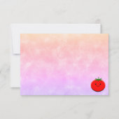 Cute Cartoon Tomato Watercolor Custom Blank Mitteilungskarte (Vorderseite)