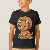 Cute Cartoon Triceratops Kids' T-Shirt (Vorderseite)