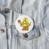 Cute Cartoon Turtle with Puffy Green Shell Button (Beispiel)
