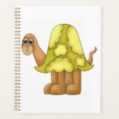 Cute Cartoon Turtle with Puffy Green Shell Planer (Vorderseite)