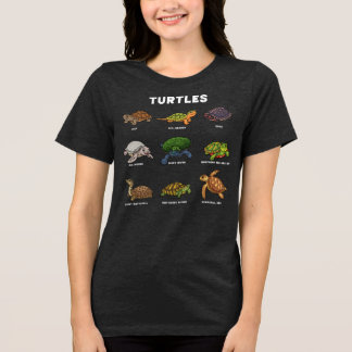 Cute Cartoon Turtles of the World Tri-Blend Shirt