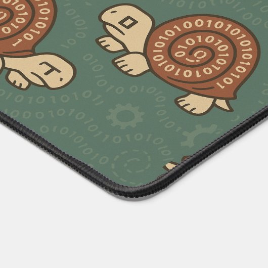 Cute Cartoon Turtles with 'For' and 'While' Loops  Schreibtischunterlage (Ecke)